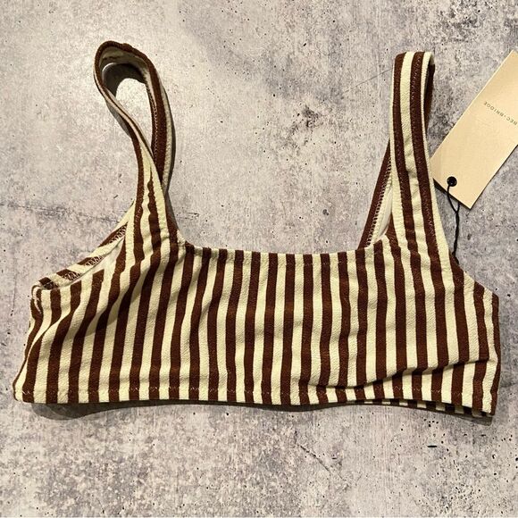 Bec + Bridge Barbara Striped Swim Top 4 NEW - Picture 2 of 6